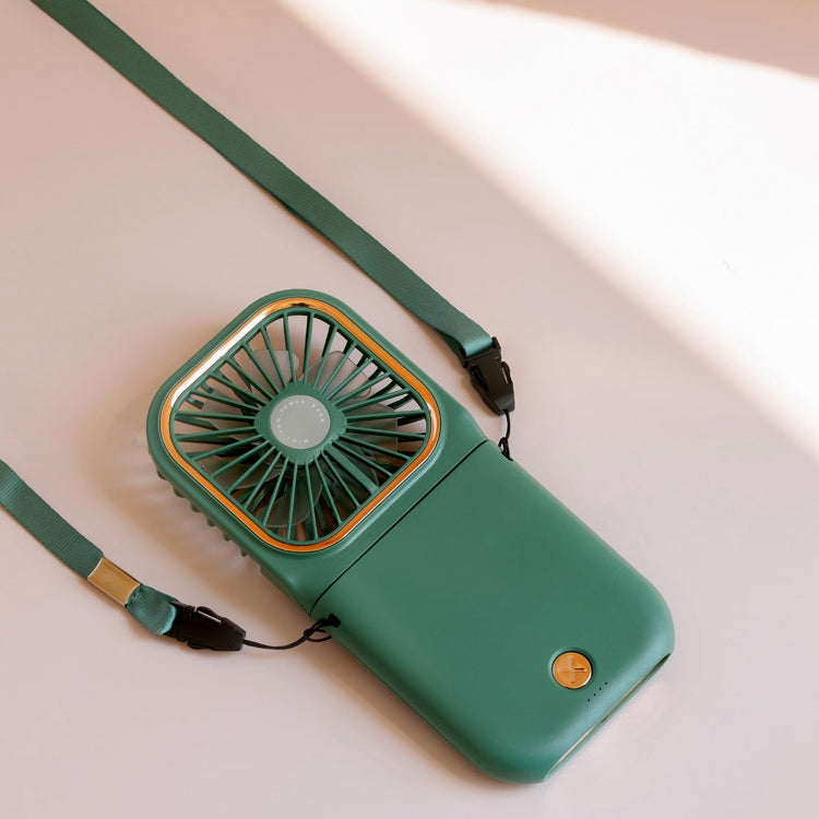 F30 Electroplating Handheld Fan Portable Desktop Folding Mute USB Hanging Neck Fan, Upgraded Version