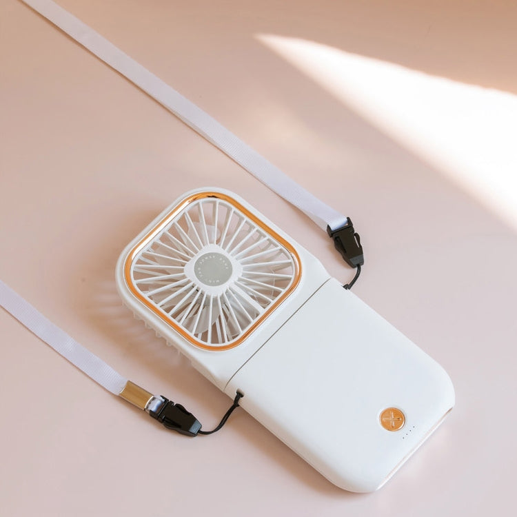 F30 Electroplating Handheld Fan Portable Desktop Folding Mute USB Hanging Neck Fan, Upgraded Version