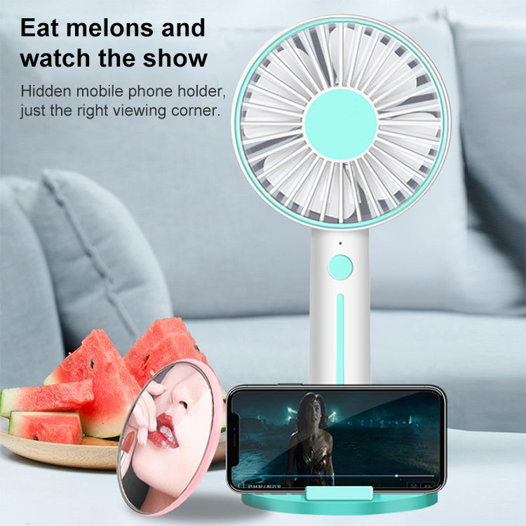 Mirror Portable Handheld Mute USB Small Fan (Blue)