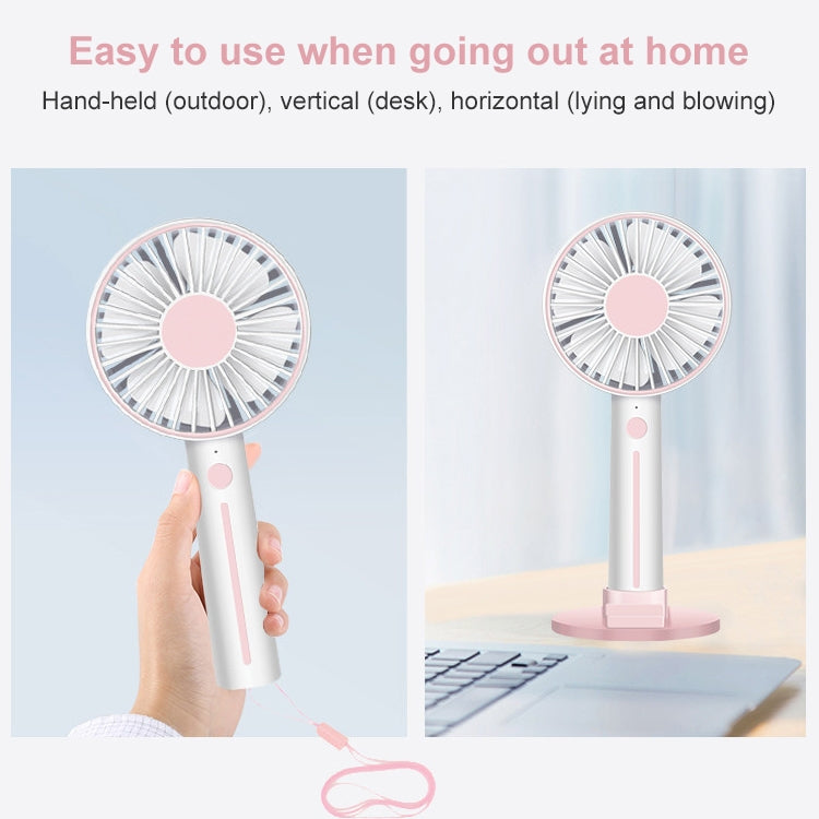 Mirror Portable Handheld Mute USB Small Fan (Blue)
