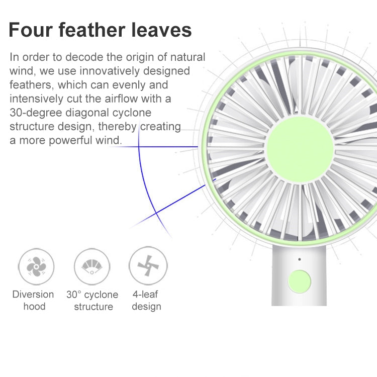 Mirror Portable Handheld Mute USB Small Fan (Blue)