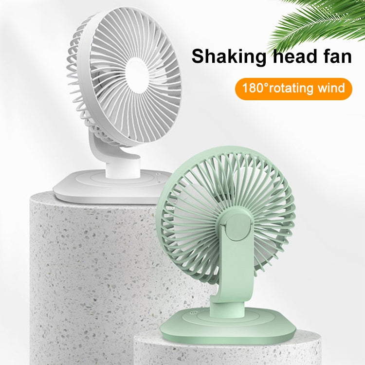 F22 Desktop USB Mute Shaking Head Fan(White)