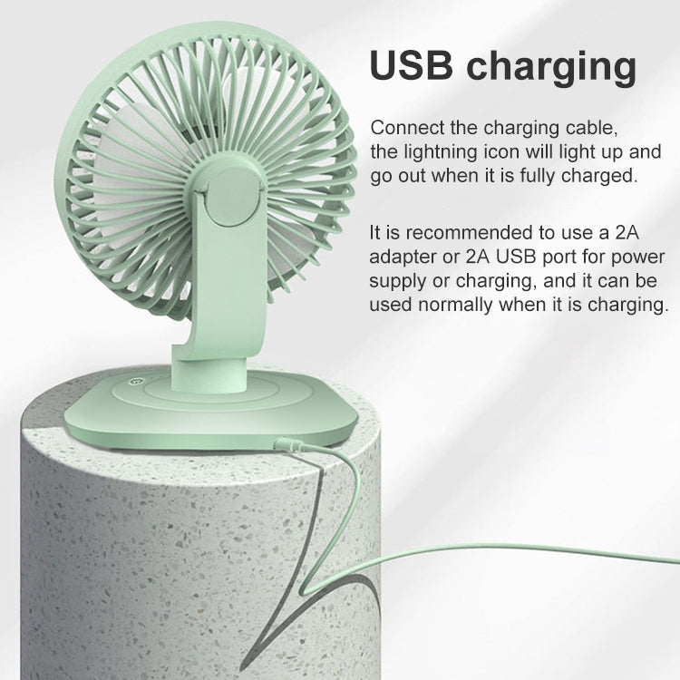 F22 Desktop USB Mute Shaking Head Fan(White)