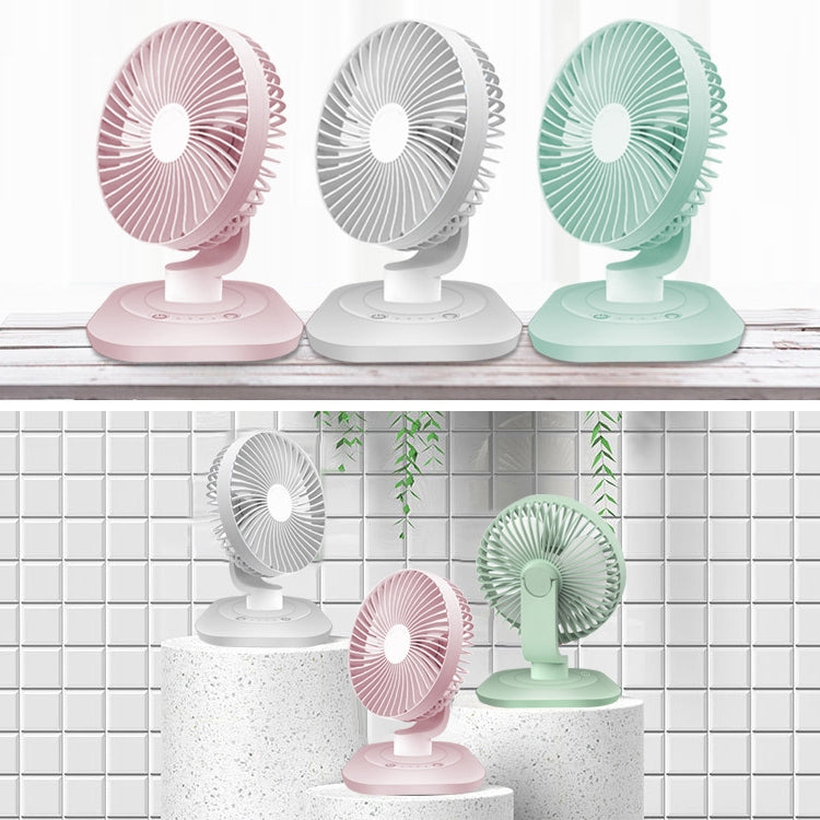 F22 Desktop USB Mute Shaking Head Fan(White)