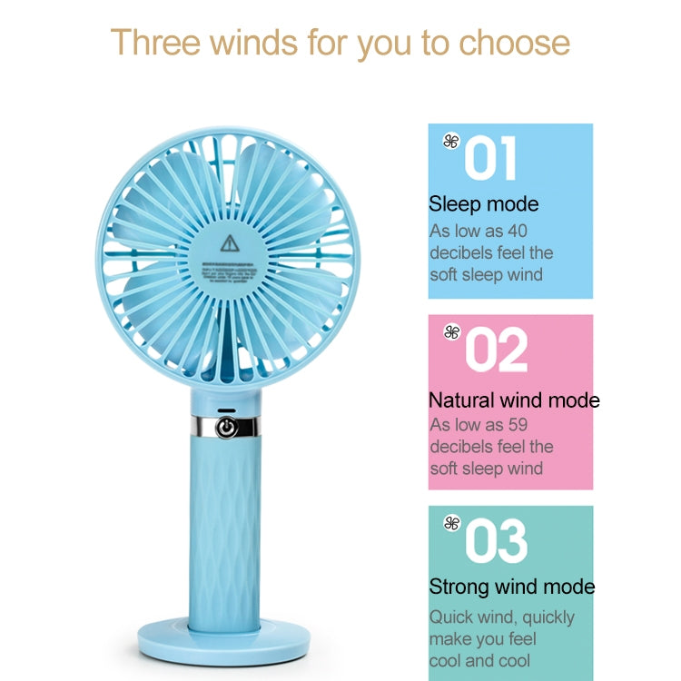 S8 Portable Mute Handheld Desktop Electric Fan, with 3 Speed Control