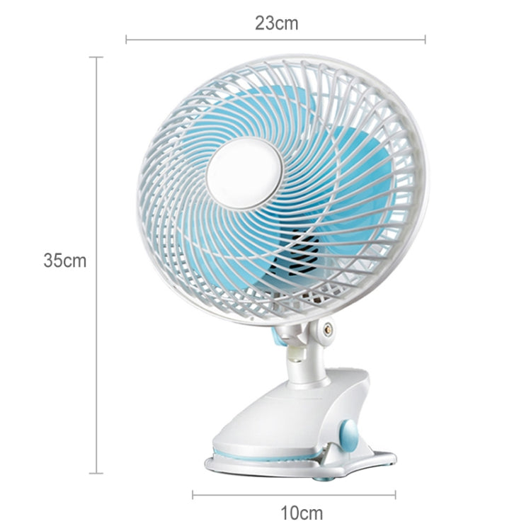 220V Portable Household Dormitory Mute Clip Base Mini Electric Fan, Remote Control Timing Version, Length: 3.5m