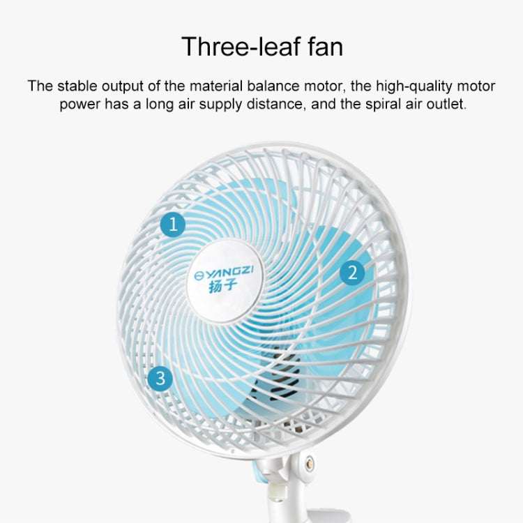 220V Portable Household Dormitory Mute Clip Base Mini Electric Fan, Remote Control Timing Version, Length: 3.5m