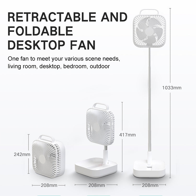 Multi-functional Portable Folding Fan with 80 Degrees Shaking Head & Four Air Supply Modes