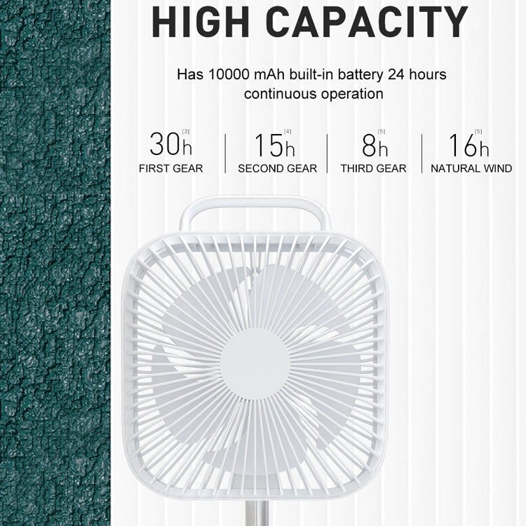 Multi-functional Portable Folding Fan with 80 Degrees Shaking Head & Four Air Supply Modes