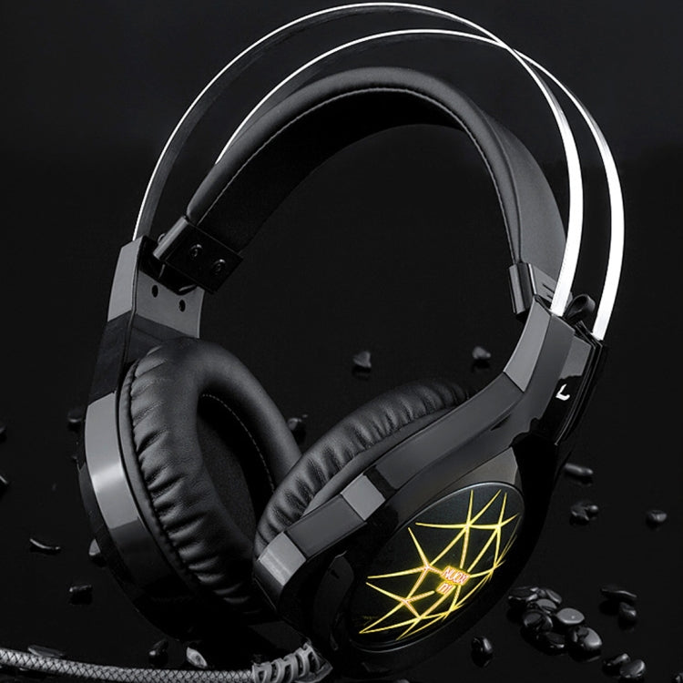 NUOXI N1 Gaming Headset 3.5mm Wired Bass Stereo Noise Isolation with Microphone 7 Colour Breathing LED Lighting Headphone for PC Computer Games
