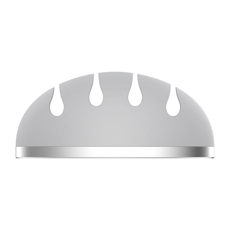 Silicone Cute Dinosaur Egg Shape Four Holes Desktop Cable Clips Cable Winder with Aluminum Alloy Base, Size: 8.0 x 3.5 x 3.2cm(Grey)