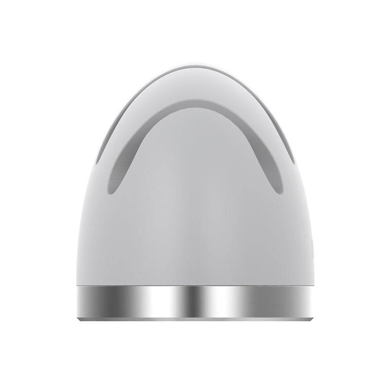 Silicone Cute Dinosaur Egg Shape Four Holes Desktop Cable Clips Cable Winder with Aluminum Alloy Base, Size: 8.0 x 3.5 x 3.2cm(Grey)