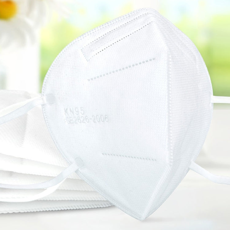 5 PCS KN95 Dustproof Protection Breathable Foldable Earloop Antiviral Anti-fog Face Mask(White)