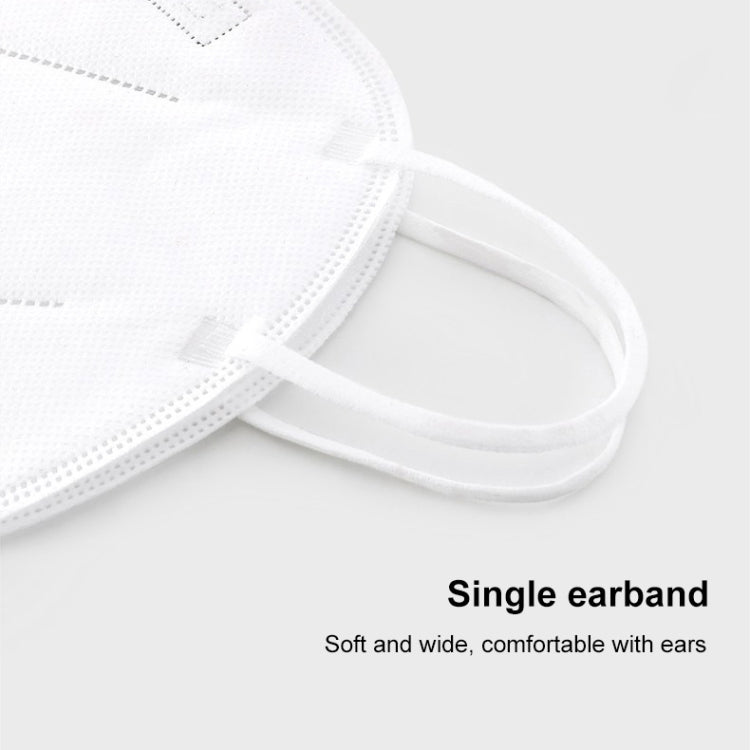 5 PCS KN95 Dustproof Protection Breathable Foldable Earloop Antiviral Anti-fog Face Mask(White)