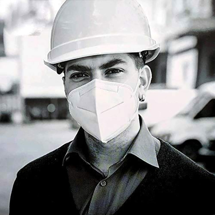 5 PCS KN95 Dustproof Protection Breathable Foldable Earloop Antiviral Anti-fog Face Mask(White)