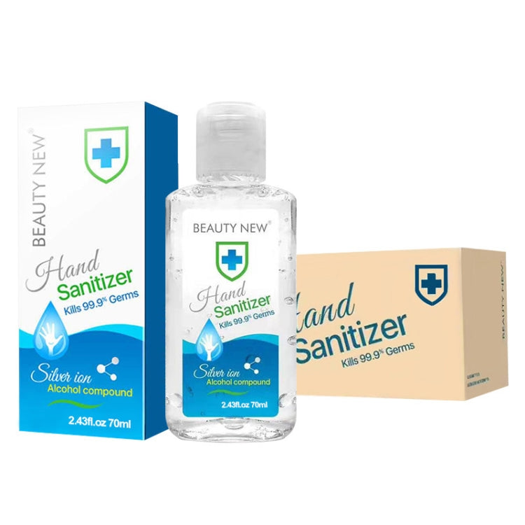 10 PCS 70ml Portable Rinse Free Silver Ion Alcohol Quick-drying Antibacterial Hand Sanitizing Gel