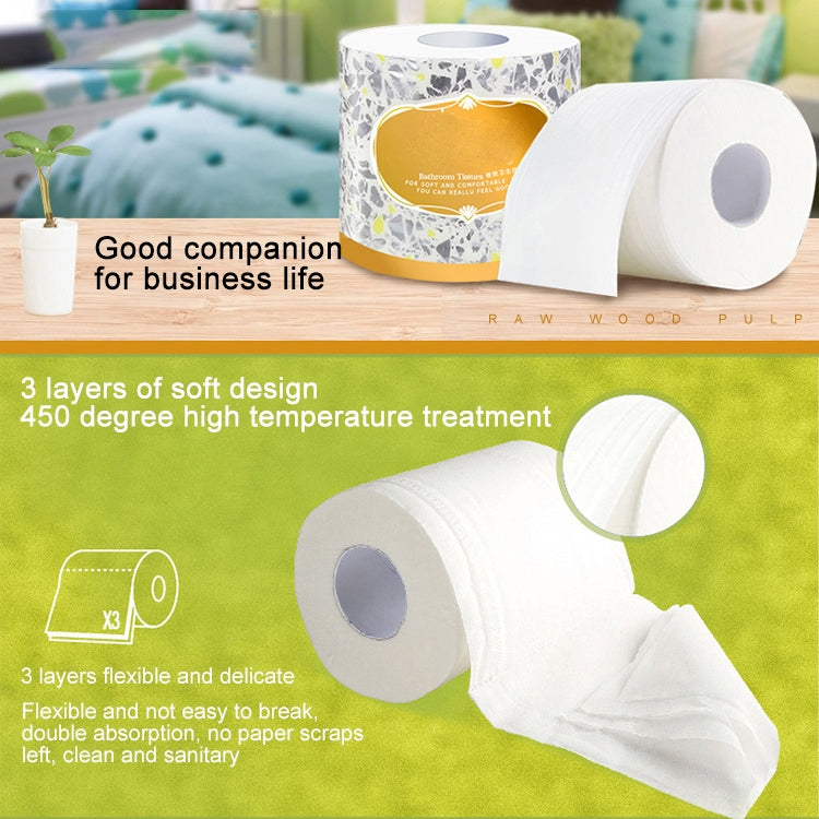 120g 3 Layers Cored Plate Home Roll Toilet Paper Sanitary Paper