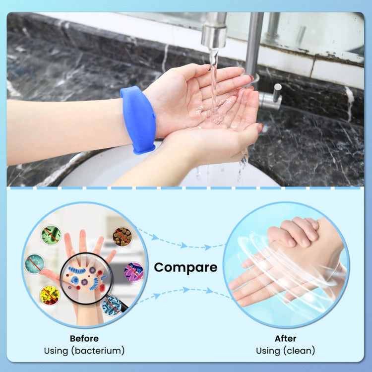 30ml Portable Adjustable Silicone Liquid Soap Handwashing Fluid Split Bracelet