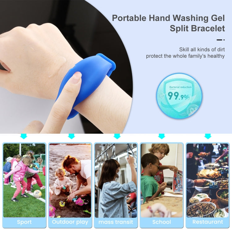 30ml Portable Adjustable Silicone Liquid Soap Handwashing Fluid Split Bracelet