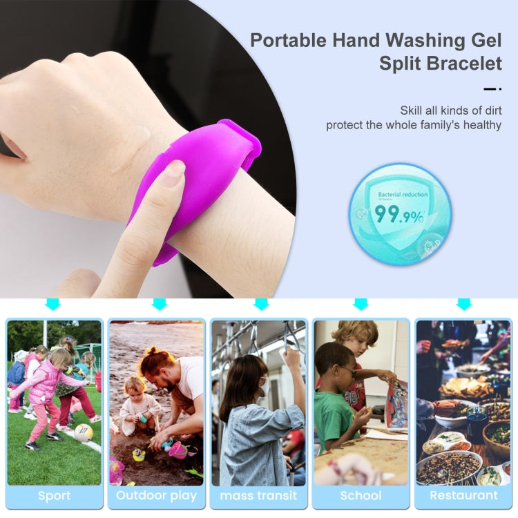 30ml Portable Adjustable Silicone Liquid Soap Handwashing Fluid Split Bracelet