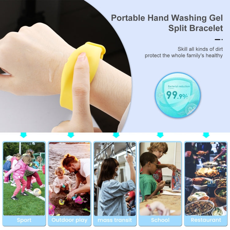 30ml Portable Adjustable Silicone Liquid Soap Handwashing Fluid Split Bracelet