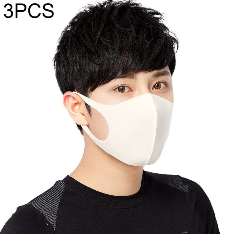 3 PCS Dust-proof Breathable Wind-proof  Fog-proof Disposable Mask(White)