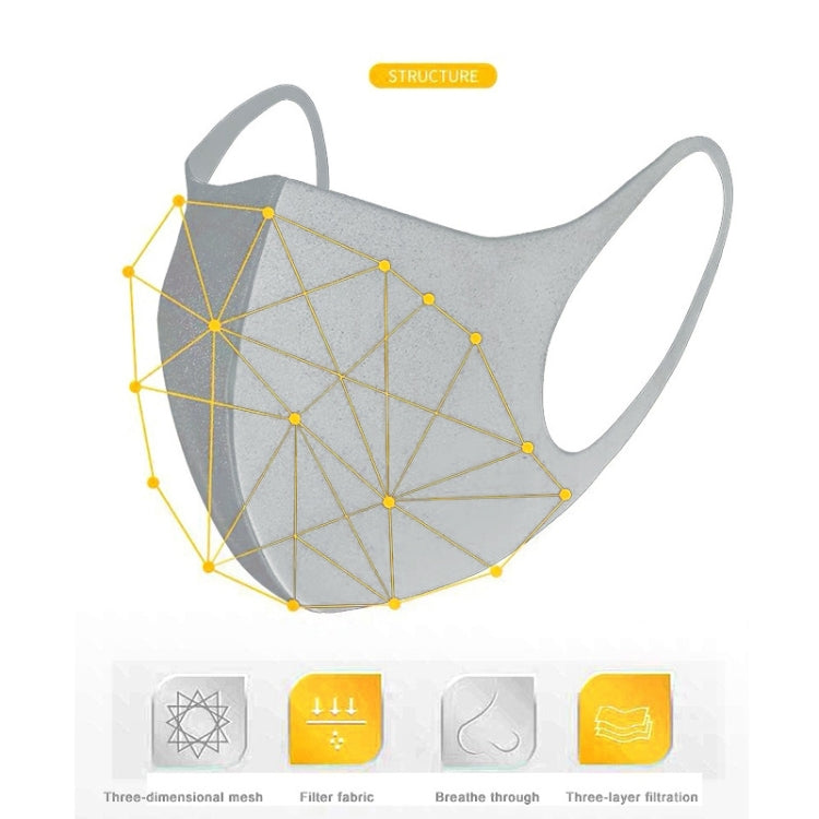 3 PCS Dust-proof Breathable Wind-proof  Fog-proof Disposable Mask(White)