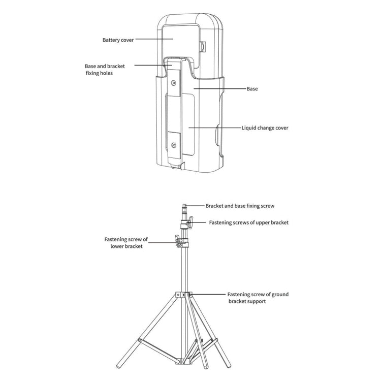 YAD-001 Infrared Thermometer + Automatic Infrared Sensor Sterilization Dispenser with Tripod Mount Holder