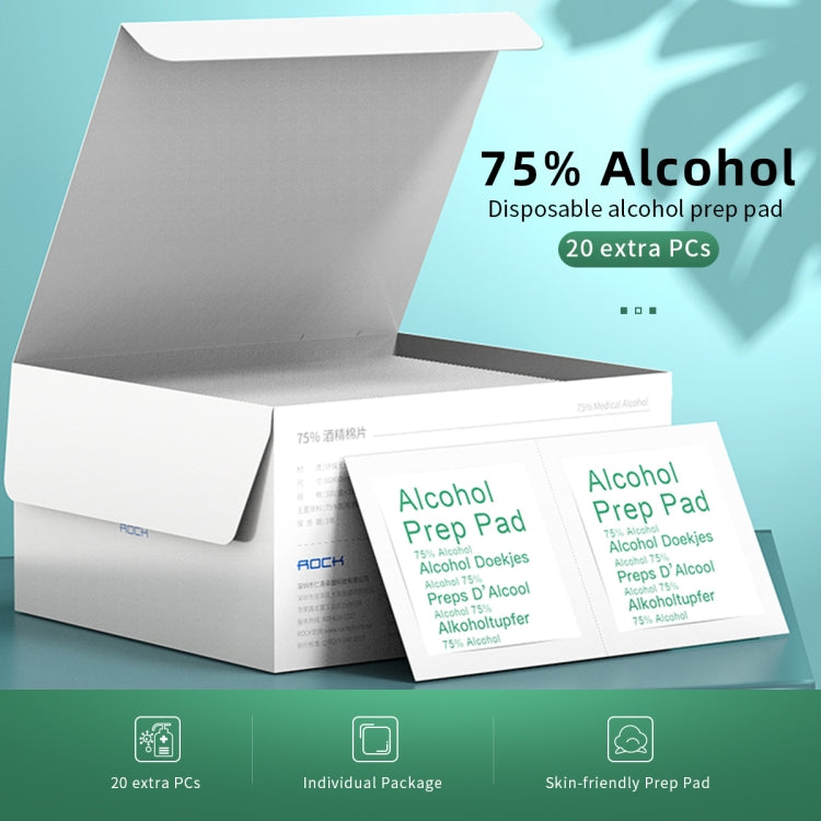 120 PCS Rock 6x6cm Disposable Alcohol Disinfection Cotton Wipes