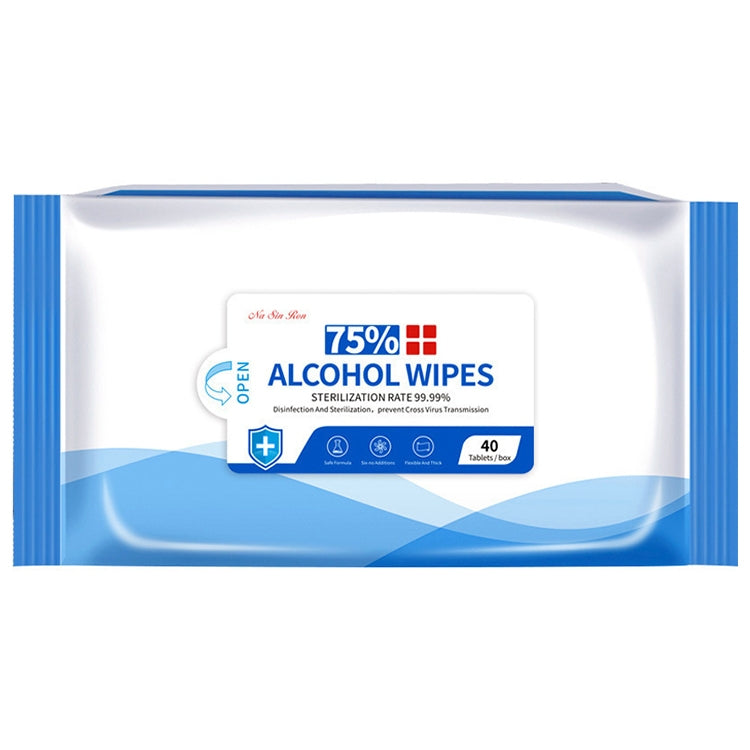 70 Packs 75 Percent Disposable Hand Wipe Skin Clean Alcohol Wipes Disinfection Wet Wipes, English Version