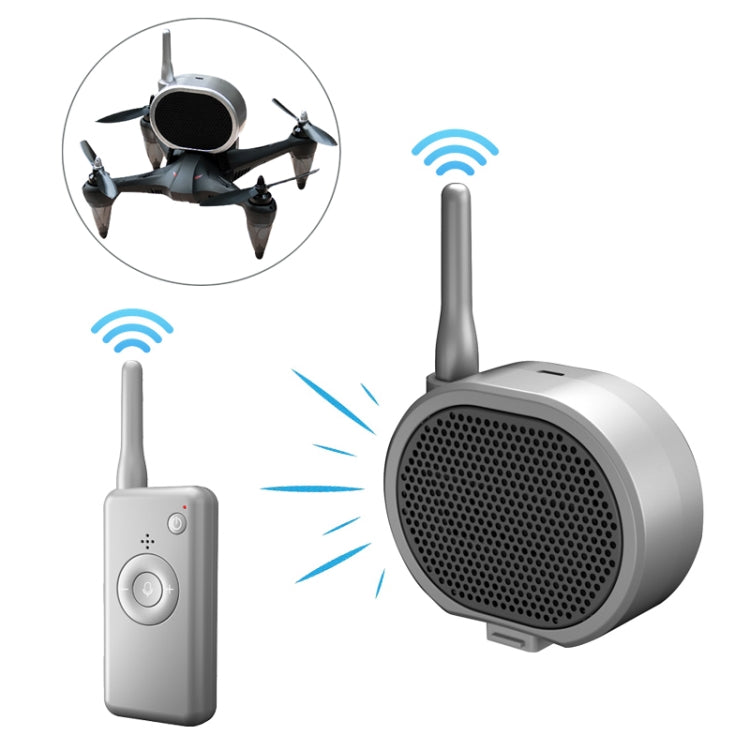 Real Time Pager Portable Speaker Long-distance Interference Free Loudspeaker for Drone(Dark Gray)