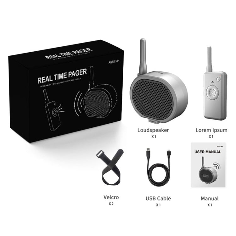 Real Time Pager Portable Speaker Long-distance Interference Free Loudspeaker for Drone(Dark Gray)