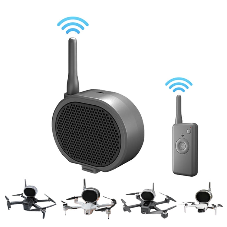 Real Time Pager Portable Speaker Long-distance Interference Free Loudspeaker for Drone(Dark Gray)