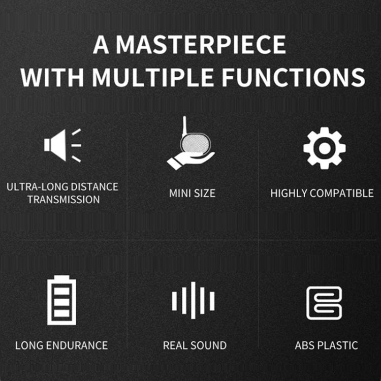 Real Time Pager Portable Speaker Long-distance Interference Free Loudspeaker for Drone(Dark Gray)