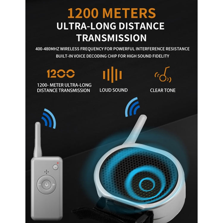 Real Time Pager Portable Speaker Long-distance Interference Free Loudspeaker for Drone(Dark Gray)