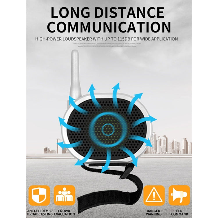 Real Time Pager Portable Speaker Long-distance Interference Free Loudspeaker for Drone(Dark Gray)