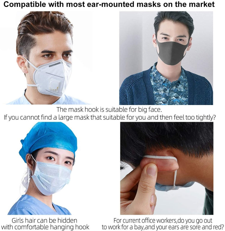 5 PCS Adjustable Face Mask Ear Band Rope Extension Buckle for Adult, Length: 19.5cm