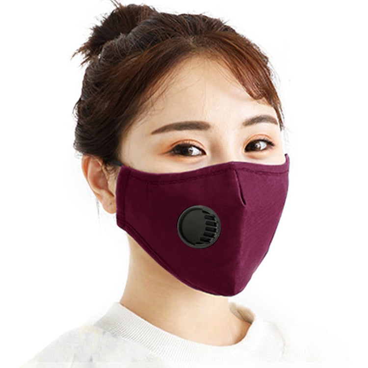 5 PCS for Men Women Washable Replaceable Filter Breath-Valve PM2.5 Dustproof Face Mask