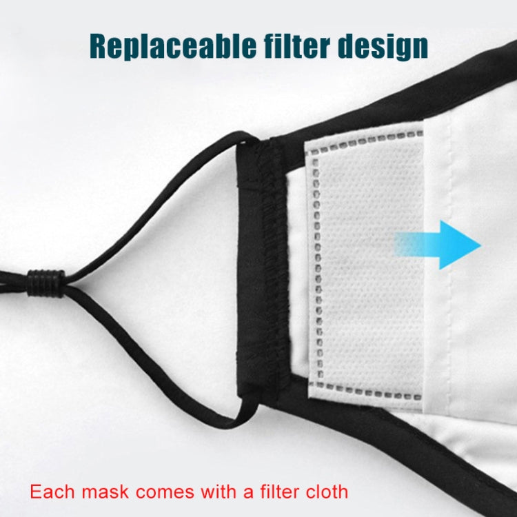 5 PCS for Men Women Washable Replaceable Filter Breath-Valve PM2.5 Dustproof Face Mask