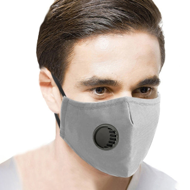 5 PCS for Men Women Washable Replaceable Filter Breath-Valve PM2.5 Dustproof Face Mask