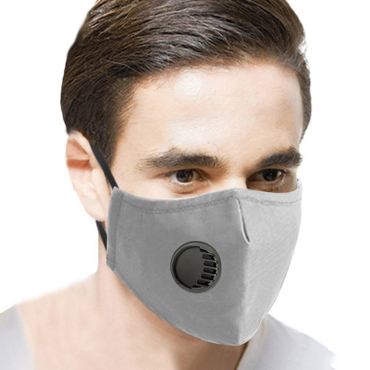 5 PCS for Men Women Washable Replaceable Filter Breath-Valve PM2.5 Dustproof Face Mask