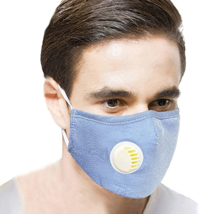 5 PCS for Men Women Washable Replaceable Filter Breath-Valve PM2.5 Dustproof Face Mask