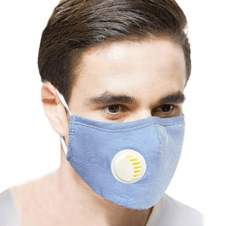 5 PCS for Men Women Washable Replaceable Filter Breath-Valve PM2.5 Dustproof Face Mask