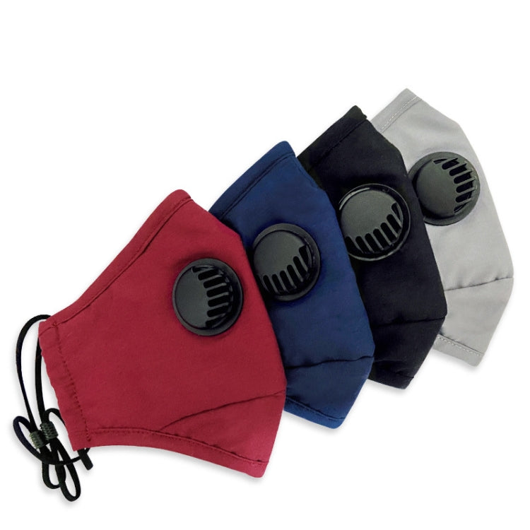 5 PCS for Men Women Washable Replaceable Filter Breath-Valve PM2.5 Dustproof Face Mask