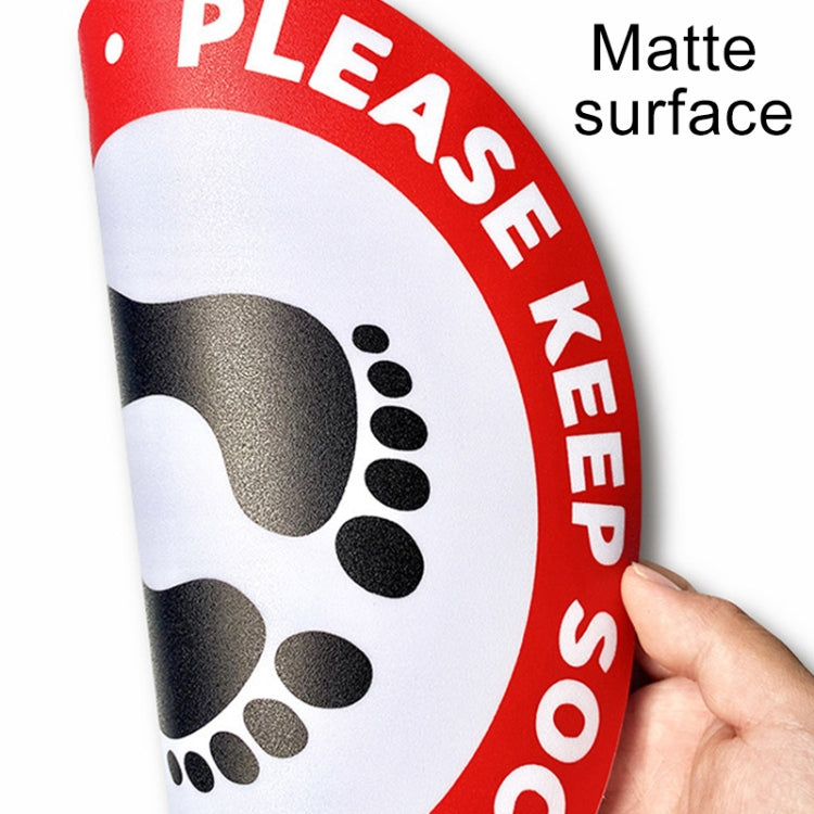 10 PCS Self-adhesive Waterproof PVC Epidemic Prevention Social Distance Floor Stickers, Lengthï¼š30cm