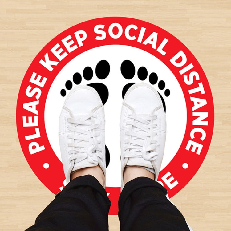 2 PCS Self-adhesive Waterproof PVC Epidemic Prevention Social Distance Floor Stickers, Lengthï¼š60cm