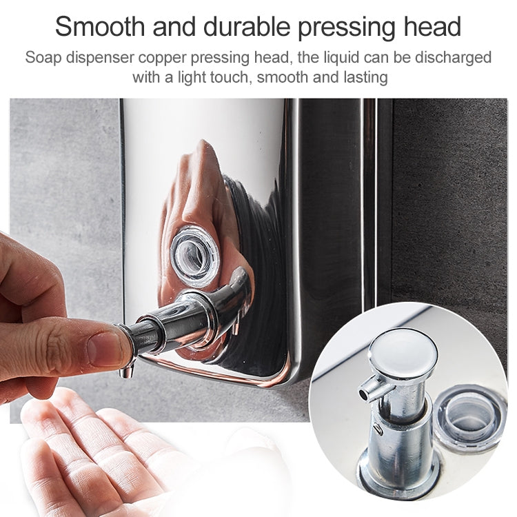 500ml Wall-mounted Press-type 304 Stainless Steel Soap Box Hotel Soap Dispenser
