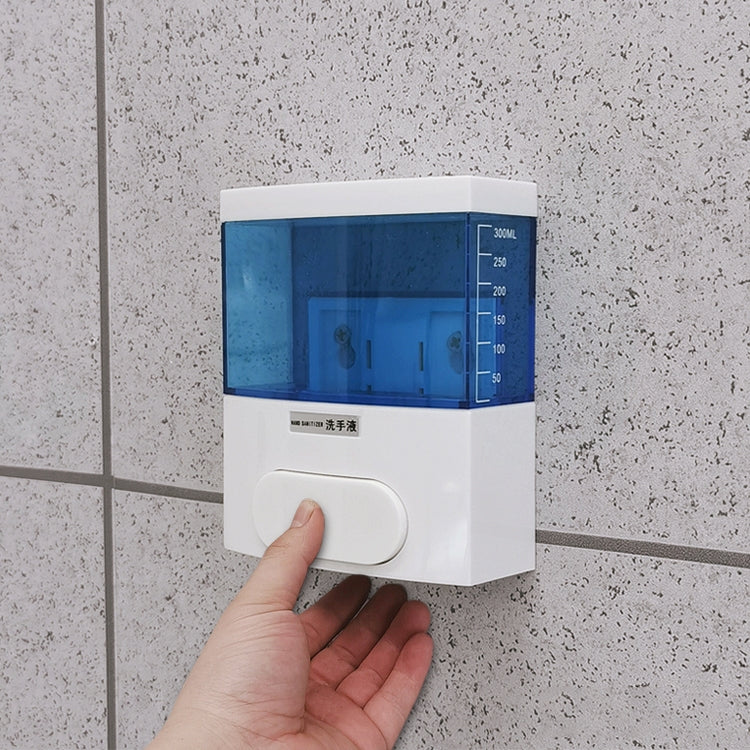 300ml Wall-mounted Plastic Singe-Tube Manual Press-type Shower Gel Foam Soap Dispenser