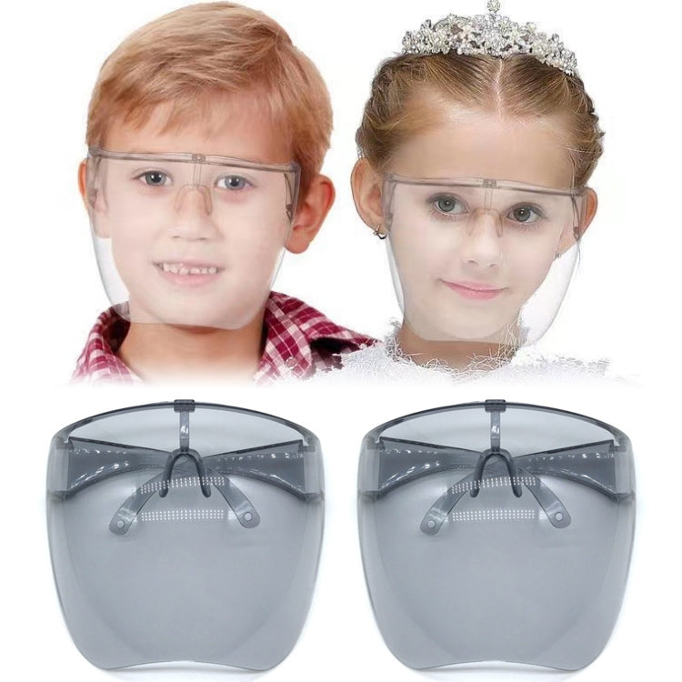 2 PCS Kids Anti-Saliva Splash Anti-Spitting Anti-Fog Face Shield Sunscreen Sunglasses