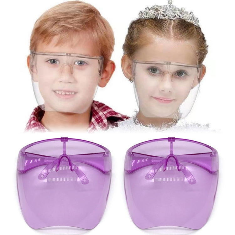 2 PCS Kids Anti-Saliva Splash Anti-Spitting Anti-Fog Face Shield Sunscreen Sunglasses
